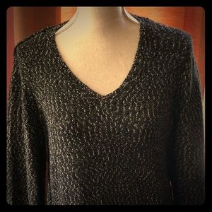 JJill Marled Vneck LS Sweater